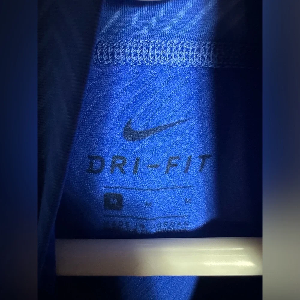 Nike Men Dri-Fit Therma Mock Neck Long Sleeve Training Top Shirt M Blue